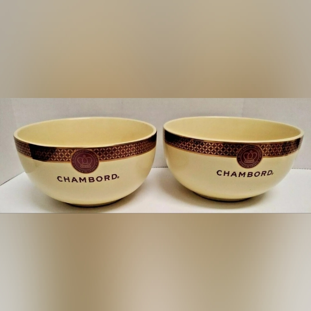 Vintage Chambord 2 Ice Cream Bowls Black Raspberry Liqueur France Pre-owned